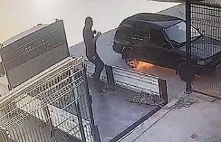 Otomobil bomba gibi patlayıp alev aldı