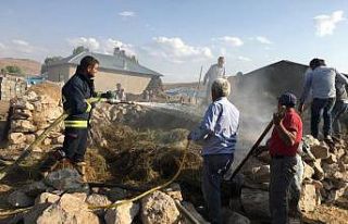 Özalp’ta ot yangını