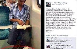 (Özel) İZBAN’da bu kez kendi kitabını okudu