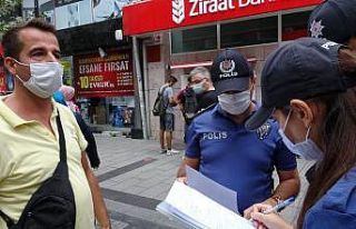 (Özel) Maske takmayan vatandaştan polise tepki:...