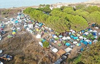 (Özel) Şile’de kamp yapan gençlerin festivali...