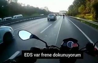 Özel) TEM Otoyolu’nda motosikletlinin ölümden...