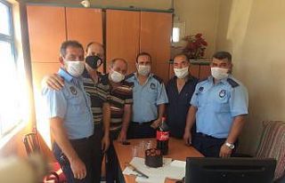 Pasta keserek zabıta memurlarının haftasını kutladılar