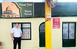 Pazar yerinde kadınlar için mescit yapıldı