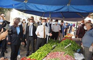 Pazar yerlerinde kurallara uymayan 6 kişiye ceza...