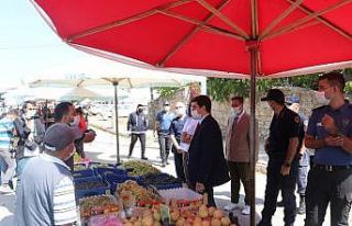 Pazarda Korona virüs denetimi yapıldı
