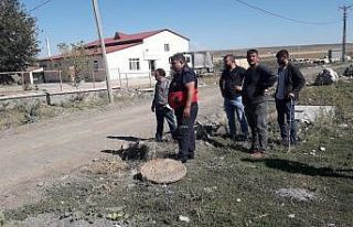 Pazardan kaçan inek kuyuya düştü