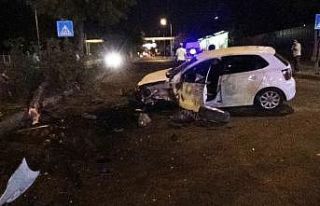 Pert olan araçtan burnu bile kanamadan çıktı