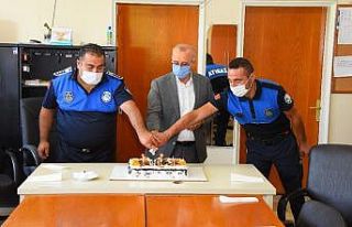 Salihli’de zabıta haftasına pastalı kutlama