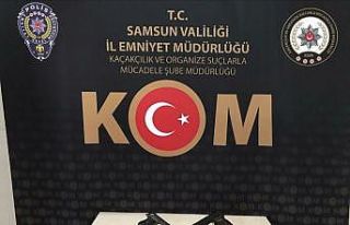 Samsun’da bir iş yerinde silah ve mermi ele geçirildi