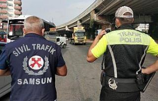 Samsun’da dolmuşlara korona denetimi