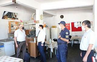 Şaphane’de esnaflara korona virüs denetimi