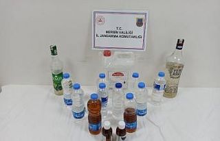 Silifke’de 7 litre sahte içki ele geçirildi