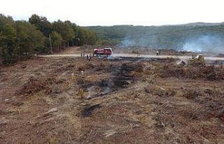 Sinop’ta yangına "kepçeli" müdahale