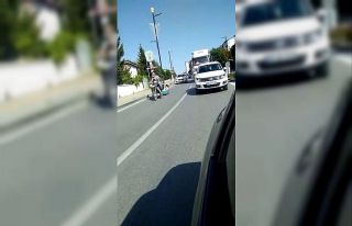 Sivas’ta tehlikeli yolculuk kameralara yansıdı