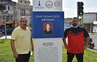 Sporcular antrenman yaptı, Şehit Cemil Canan Çiçek...