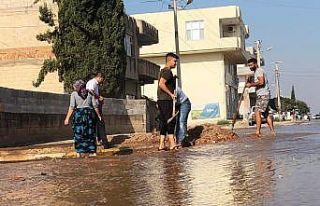 Suruç’ta taban suyu yükseldi, mahalleleri su bastı