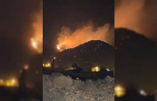 Suudi Arabistan’da dağlık alanda korkutan yangın