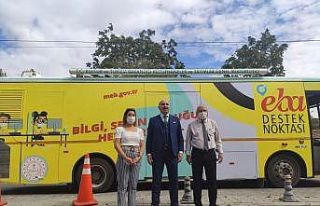 Tekirdağ’da Gezici Kütüphane EBA için yollarda