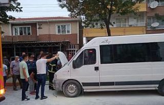 Tekirdağ’da minibüste yangın