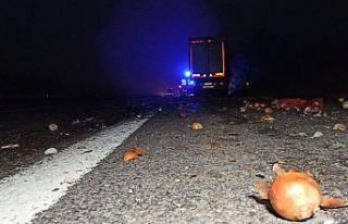 Tır kamyona arkadan çarptı; 1 yaralı