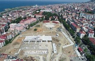 Trabzon’da Millet Bahçesi’nin yapımı devam...
