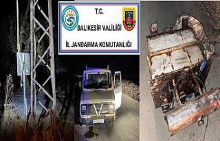 Trafoyu çalan hırsızlık şüphelilerini jandarma...