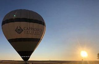 Ulubey Kanyonlarında sıcak hava balonu uçtu