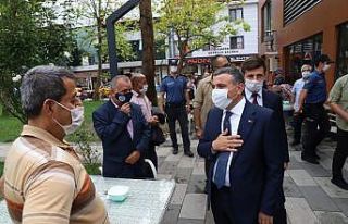 Vali Atay Gölyaka’da korona virüs denetimine çıktı