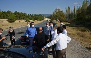 Vali Çelik Murat Dağı yol çalışmalarını inceledi