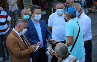Vali Enver Ünlü’den maske ve mesafe denetimi