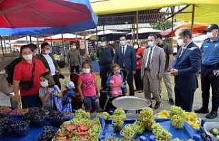 Vali Şentürk’ten Gölpazarı pazarında Covid...
