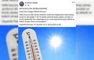 Valilik uyardı: Sıcak hava dalgasına dikkat