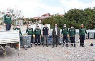 Yahşihan’da çöp konteynerleri yenilendi