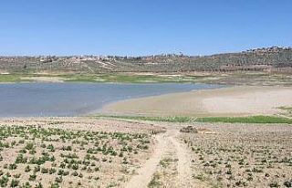Yarseli Göletinde sular çekildi