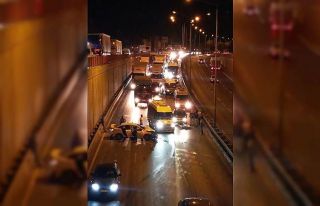 Yola çekyat düştü, zincirleme kazada 3 kişi yaralandı