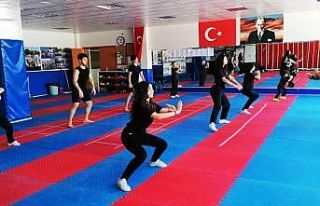 Yunusemreli sporcular antrenmanlarını aksatmıyor