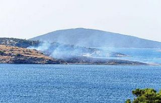 Yüzerek gidip yangını söndürdüler