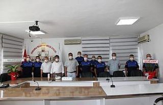 Zabıta personeline pastalı kutlama