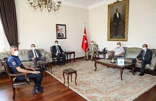 Zabıta’dan Vali Özkan ve Başkan Altay’a ziyaret