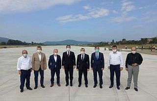 Zonguldak Havalimani pist çalışmaları yerinde...