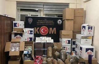 204 kilo kaçak tütün ele geçirildi