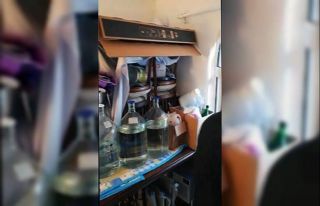 296 litre sahte alkol ele geçirildi