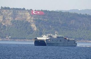 ABD yüksek hızlı transfer gemisi Çanakkale Boğazı’ndan...