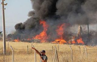 Adıyaman çadır kentteki yangın söndürüldü