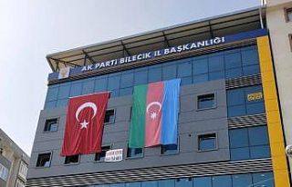 AK Parti İl Başkanlığı binasına dev Azerbaycan...