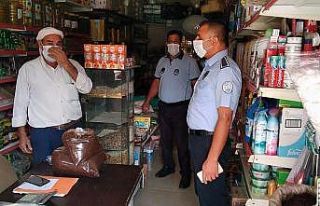 Akçakale zabıtasından korona virüs denetimi