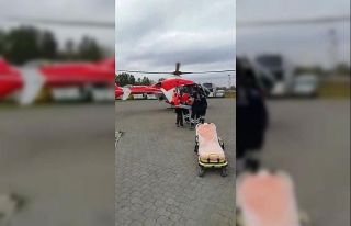 Ambulans helikopter 82 yaşındaki hasta için havalandı