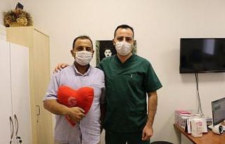 Aort damarı yırtılan itfaiyeci hayata tutundu