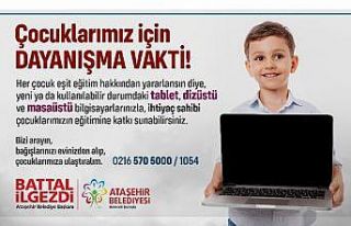 Atık pil toplayarak kazandıkları tabletleri uzaktan...